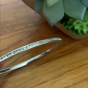 {Swarovski} Silver Bangle Bracelet